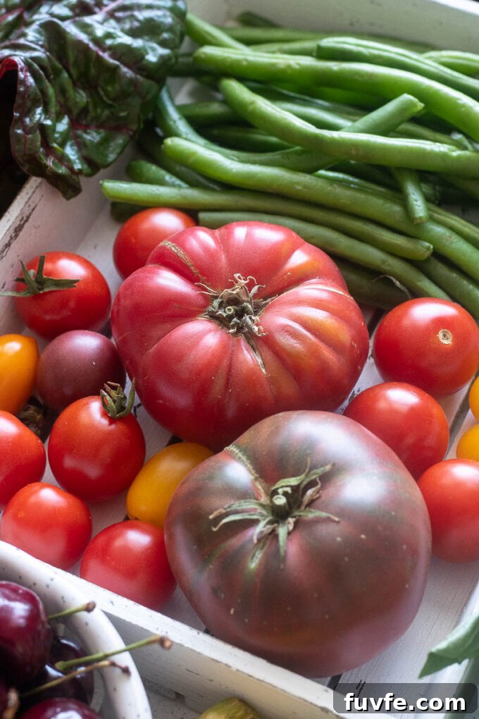 How to Pick and Store Produce to Keep It Fresh Longer 8 Varieties of tomatoes for how to store tomatoes and peppers.