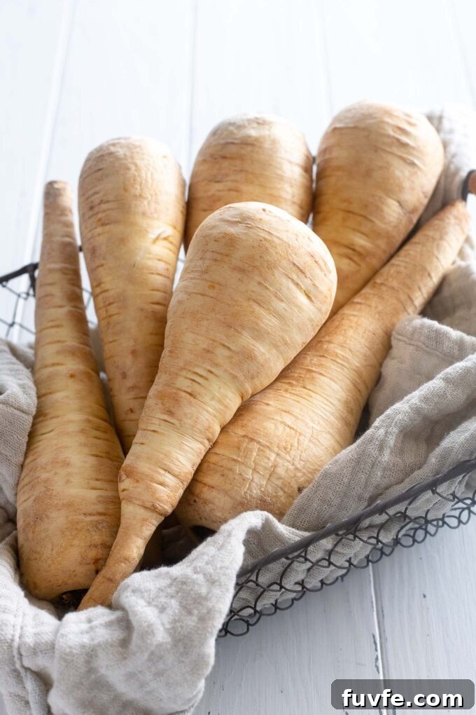 Parsnips in a basket