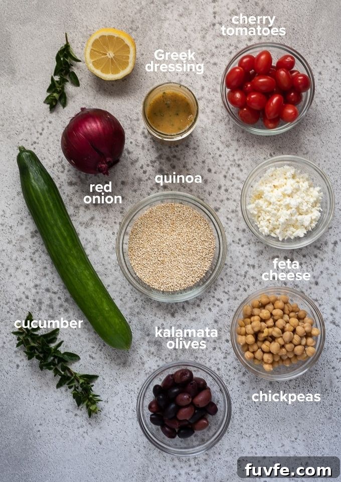 Greek quinoa salad recipe ingredients