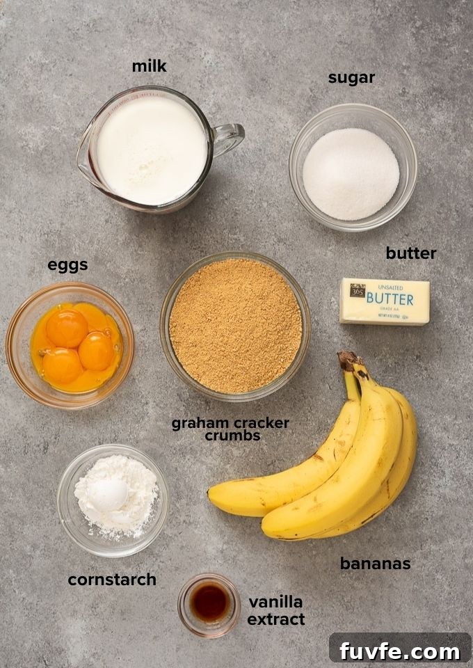 Banana Cream Pie Recipe with Graham Cracker Crust 4 Banana cream pie with graham cracker crust ingredients