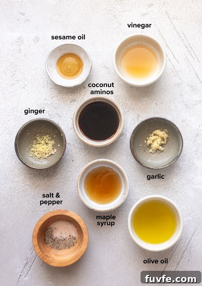 Sesame ginger dressing recipe ingredients.