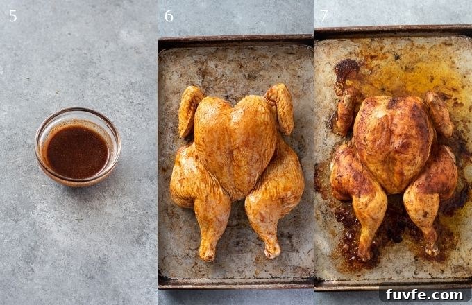 Prepping spatchcock chicken collage