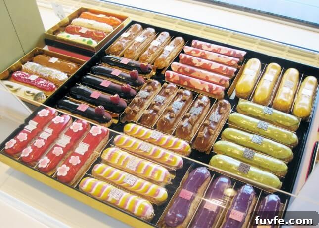 Couture éclairs at Fauchon, in Paris // FoodNouveau.com