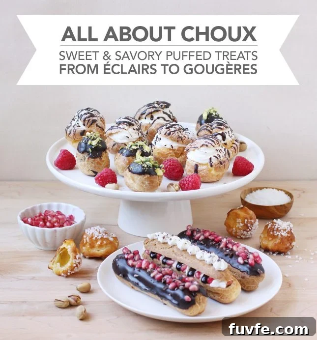 NEW VIDEO CLASS // All About Choux: Sweet and Savory Puffed Treats, from Éclairs to Gougères // FoodNouveau.com