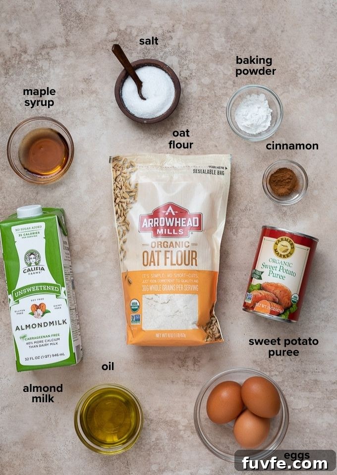 Sweet potato waffle ingredients