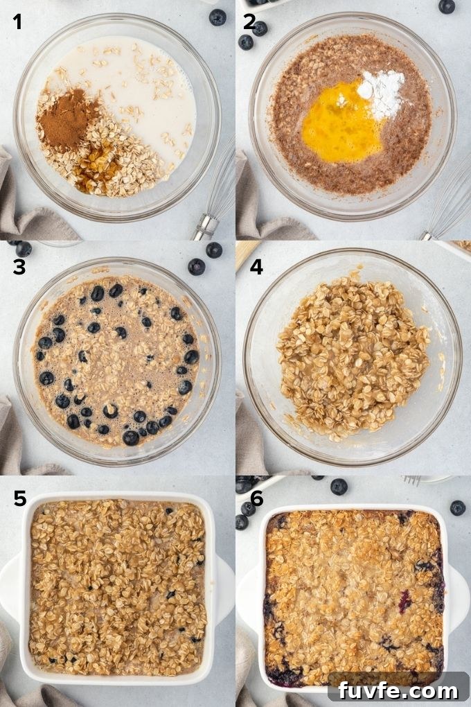 Make Ahead Blueberry Baked Oatmeal 4 How to make blueberry baked oatmeal