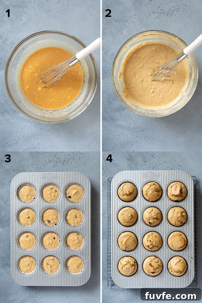 How to make peanut butter and banana muffins