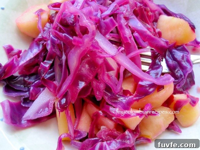 Ensalada de Repollo Morado y Manzana (Purple Cabbage and Apple Salad)