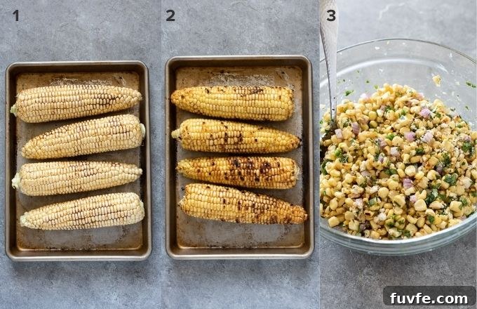 How to make Mexican corn salad collage