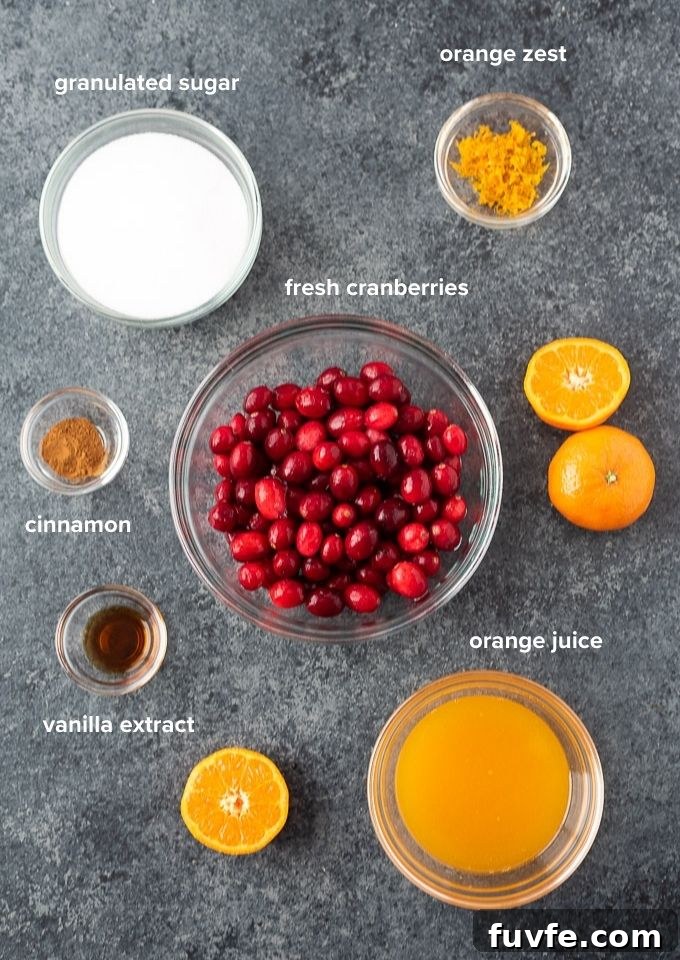 Cranberry orange sauce recipe ingredients