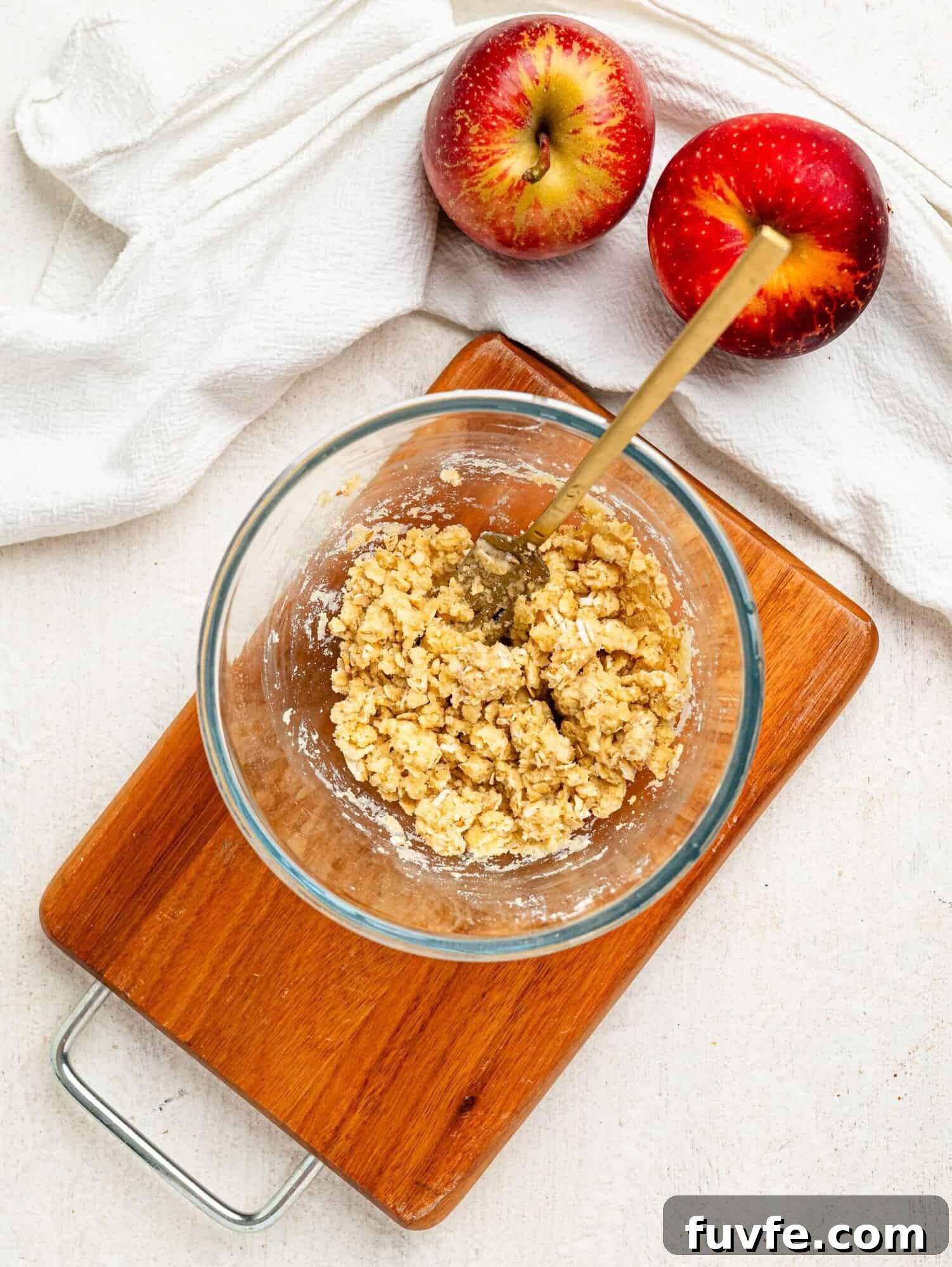 Healthy crumble topping in a bowl.