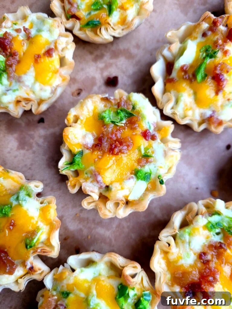 Crispy Jalapeño Popper Phyllo Bites: Creamy, Spicy Appetizer 2 Bite-sized Jalapeño Popper Phyllo Cups are an easy, cheesy appetizer made with cream cheese, jalapeños, and bacon in a crispy phyllo shell.