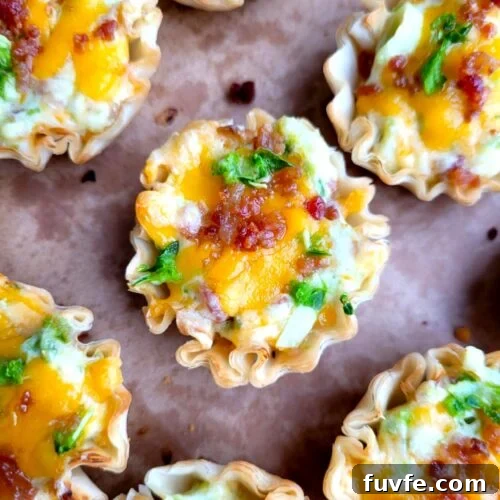 Bite-sized Jalapeño Popper Phyllo Cups