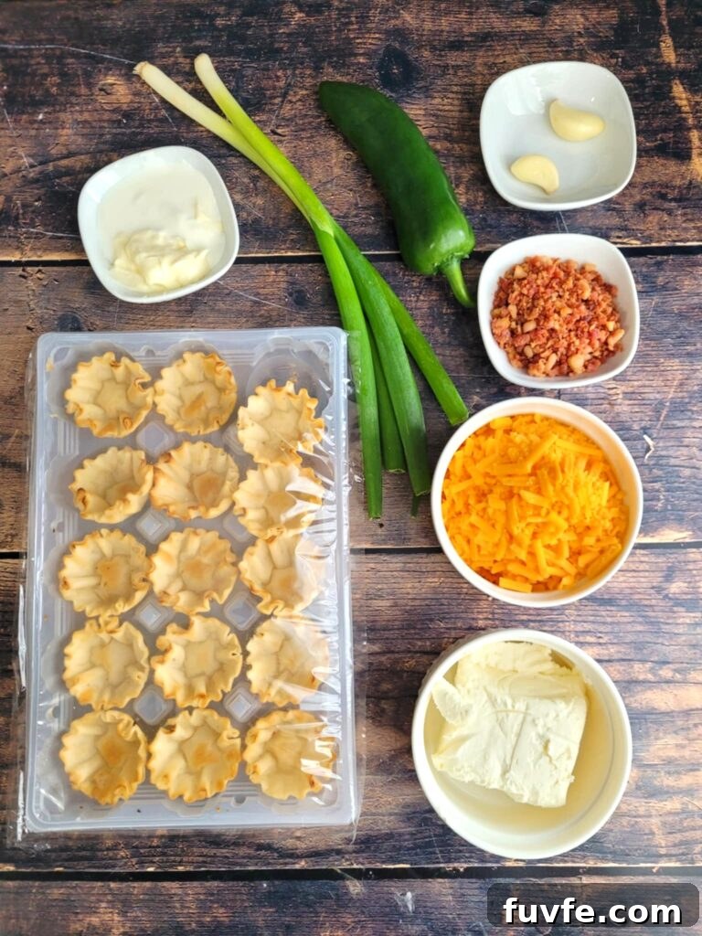 Crispy Jalapeño Popper Phyllo Bites: Creamy, Spicy Appetizer 4 ingredients to make bite sized jalapeno poppers