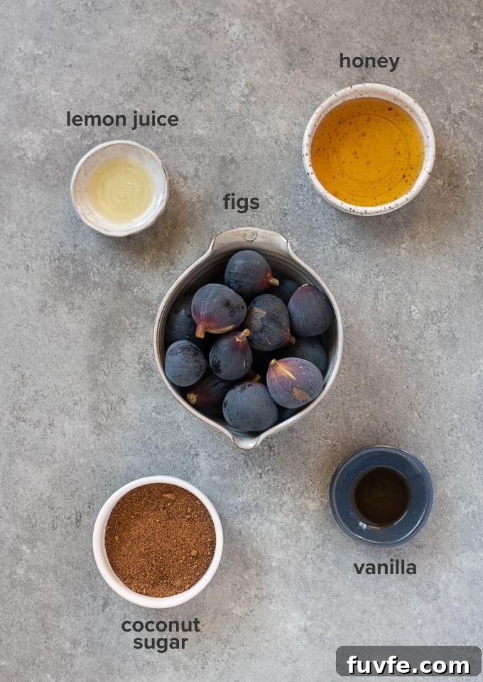 Fig jam ingredients