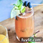 blueberry mango gin cocktail
