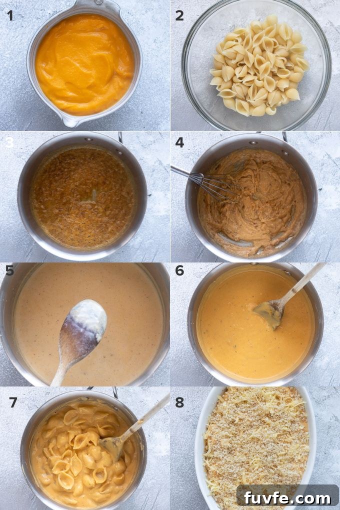 How to make mac and cheese with butternut squash.