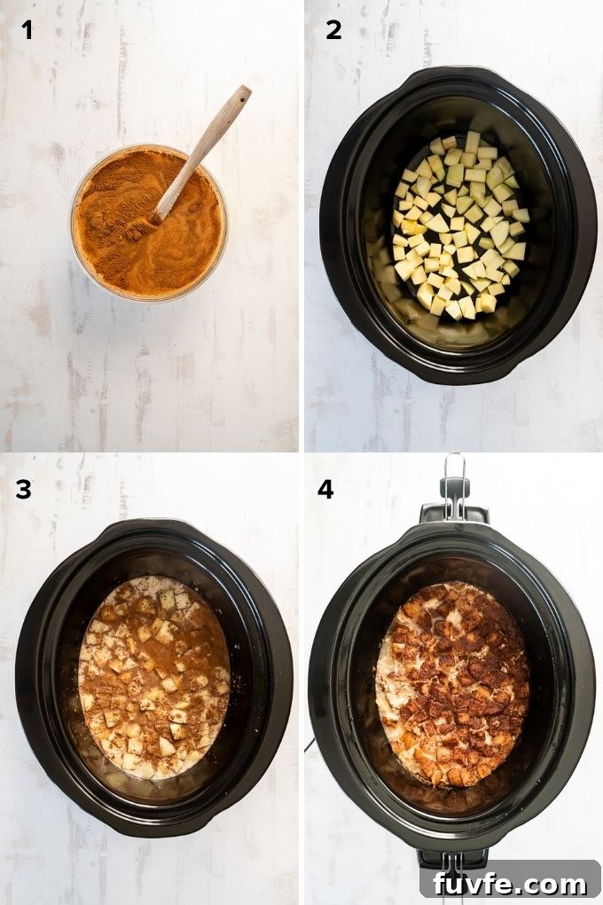 How to make apple crockpot steel cut oats