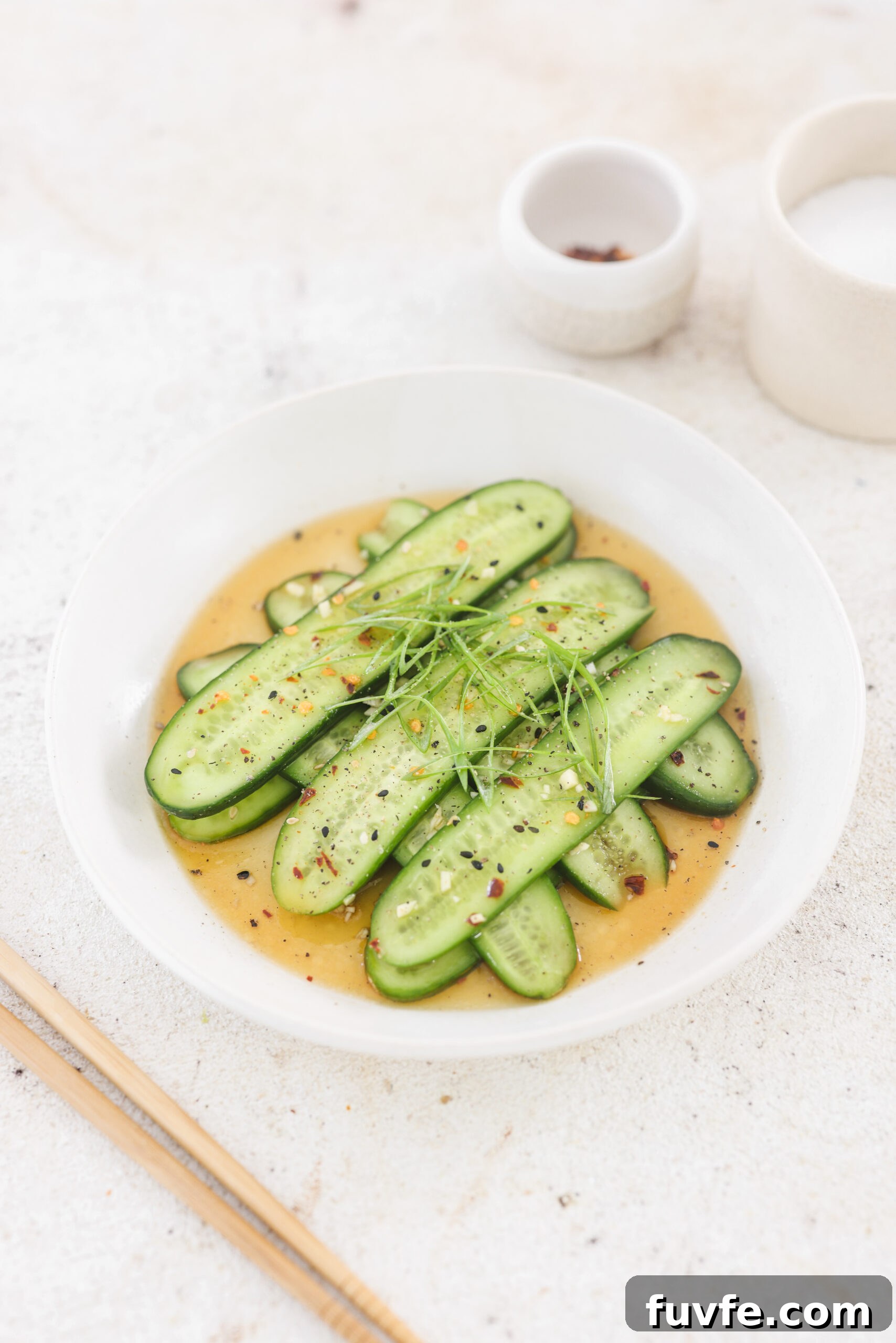 Spicy Cucumber Salad Veggiekins Blog