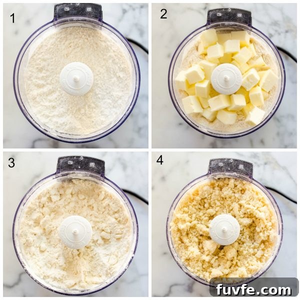 flaky pie crust process collage 1