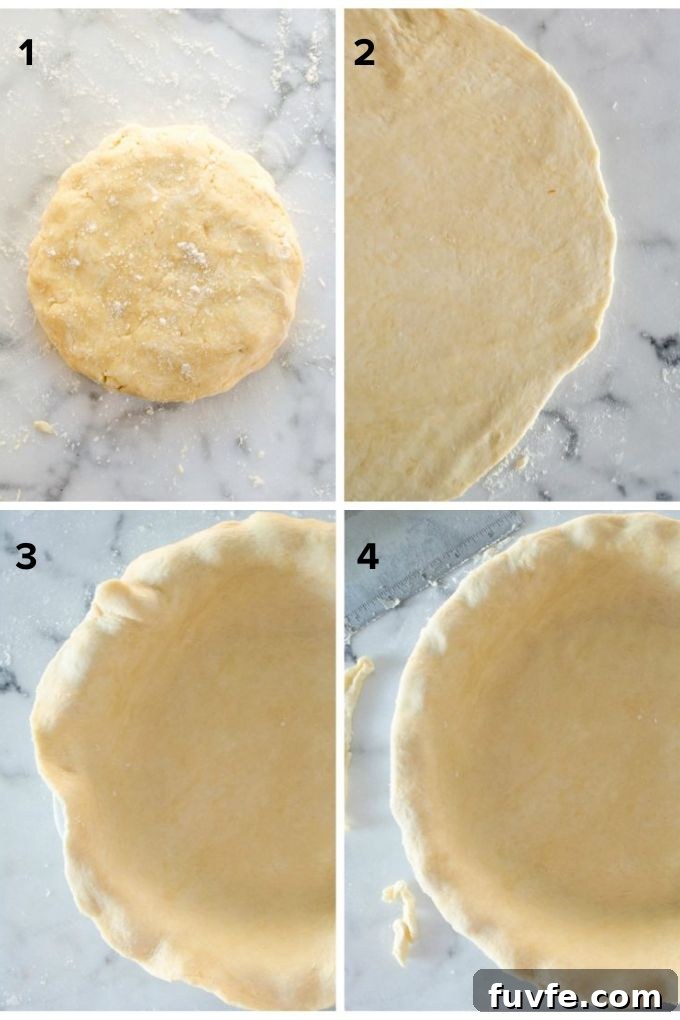 How to roll pie crust for pear pie