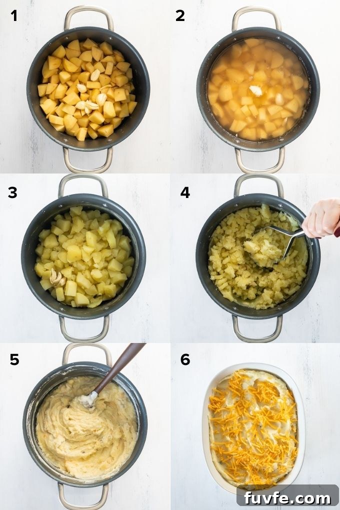 How to make twice baked mashed potatoes collage