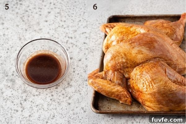 Spatchcock turkey prep collage
