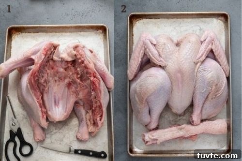 How to spatchcock a turkey collage