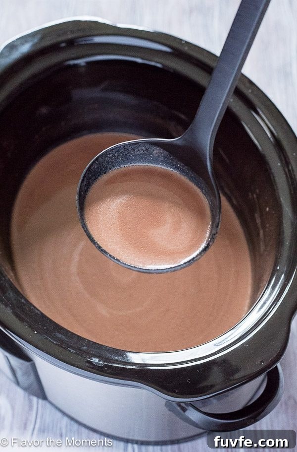 Slow Cooker Peppermint Hot Chocolate Recipe 5 Ladleful of crock pot hot chocolate