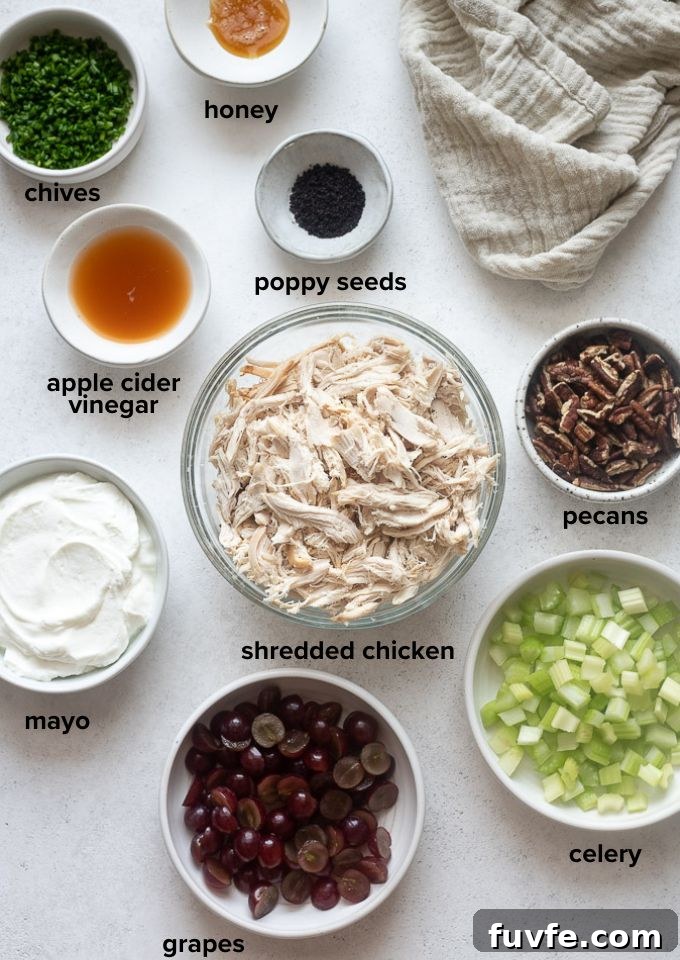 Sonoma chicken salad recipe ingredients.