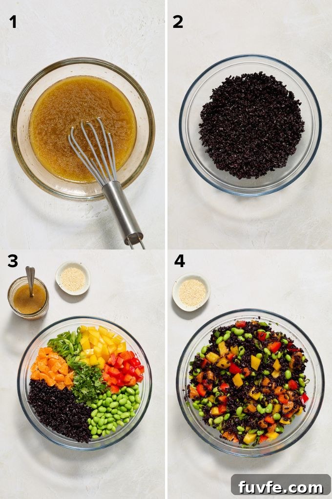 How to make Asian rice salad.