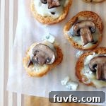 Savory Blue Cheese and Mushroom Crostini Recipe 4 blue cheese mushroom crostini | NoBiggie.net