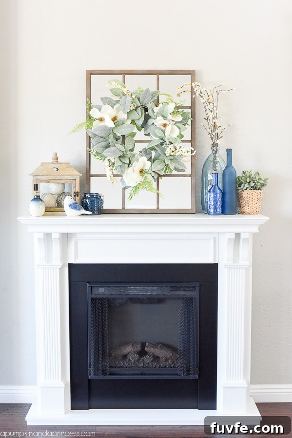 Spring Mantel Decorating