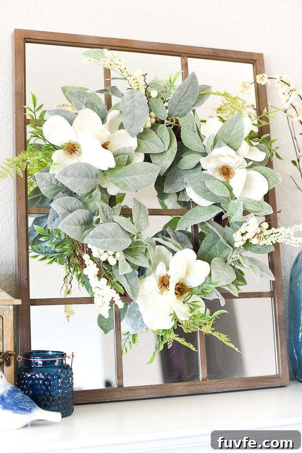 Tiled Mirror Mantel Decor