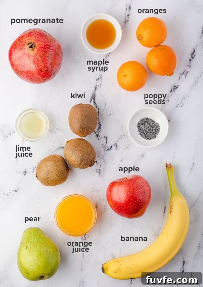 Winter fruit salad recipe ingredients