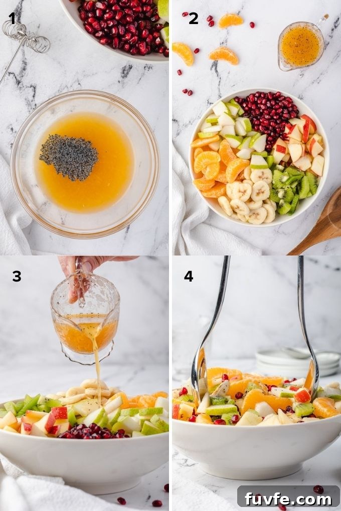 Winter Citrus and Pomegranate Fruit Salad 5 How to make winter fruit salad