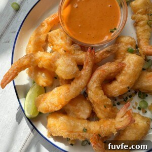ebi tempura on a plate.